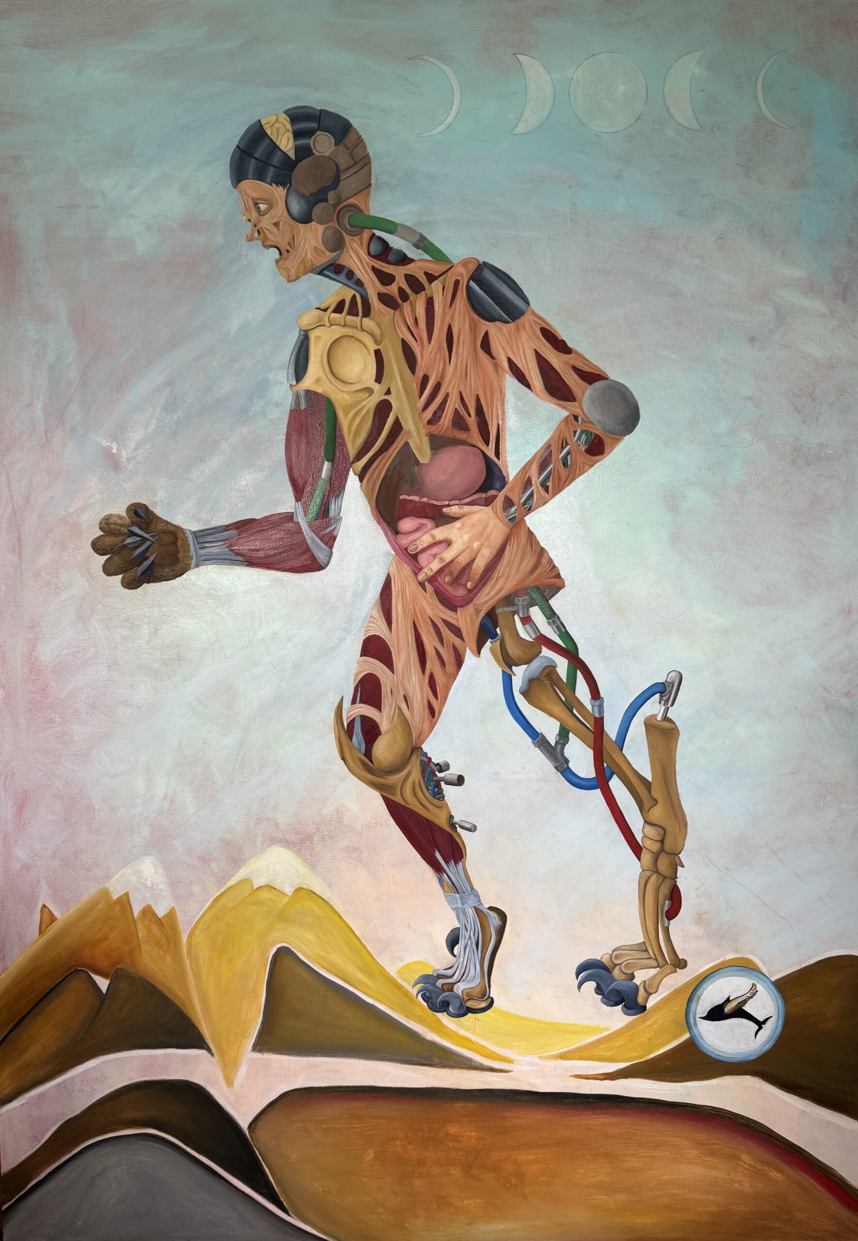 Trinity Man, 2024, oil on canvas, 7x5ft Uflacker and Hagerty.